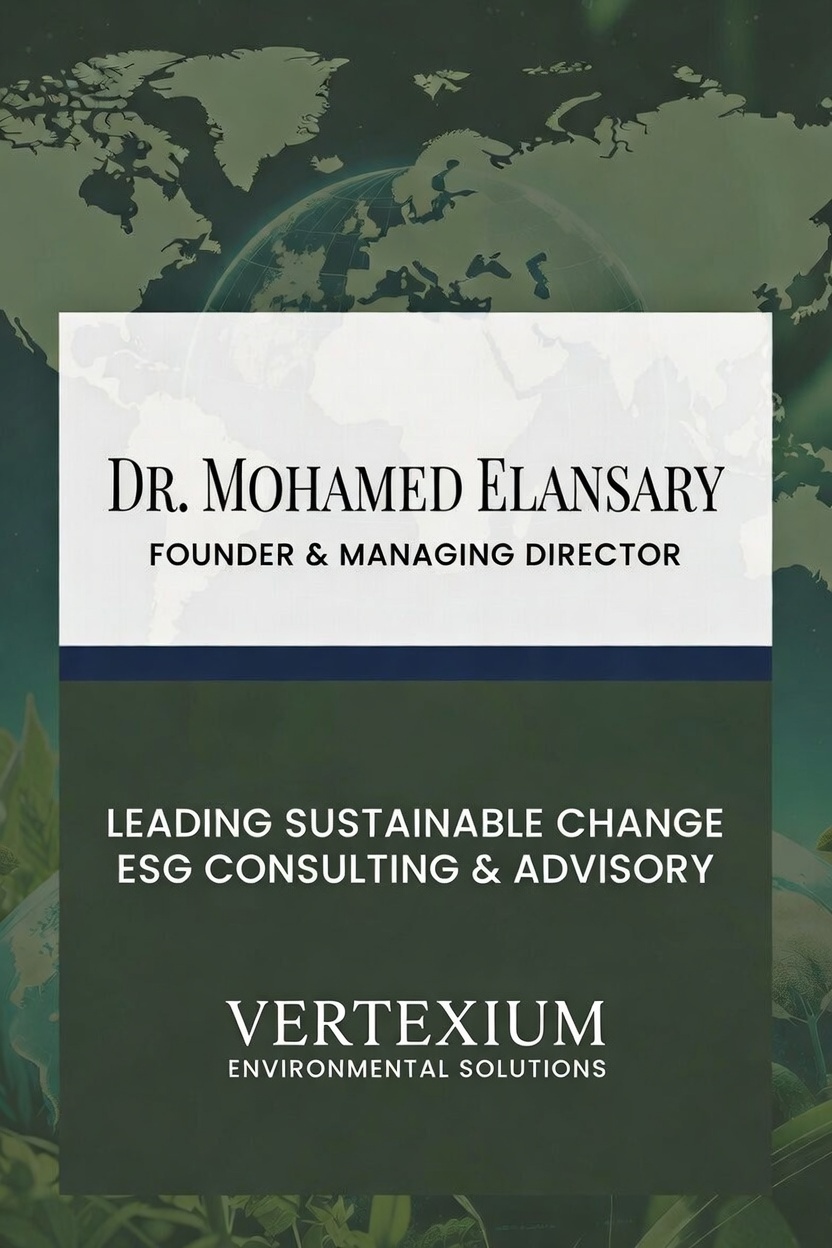 Dr. Mohamed Elansary, Founder of Vertexium Environmental Solutions